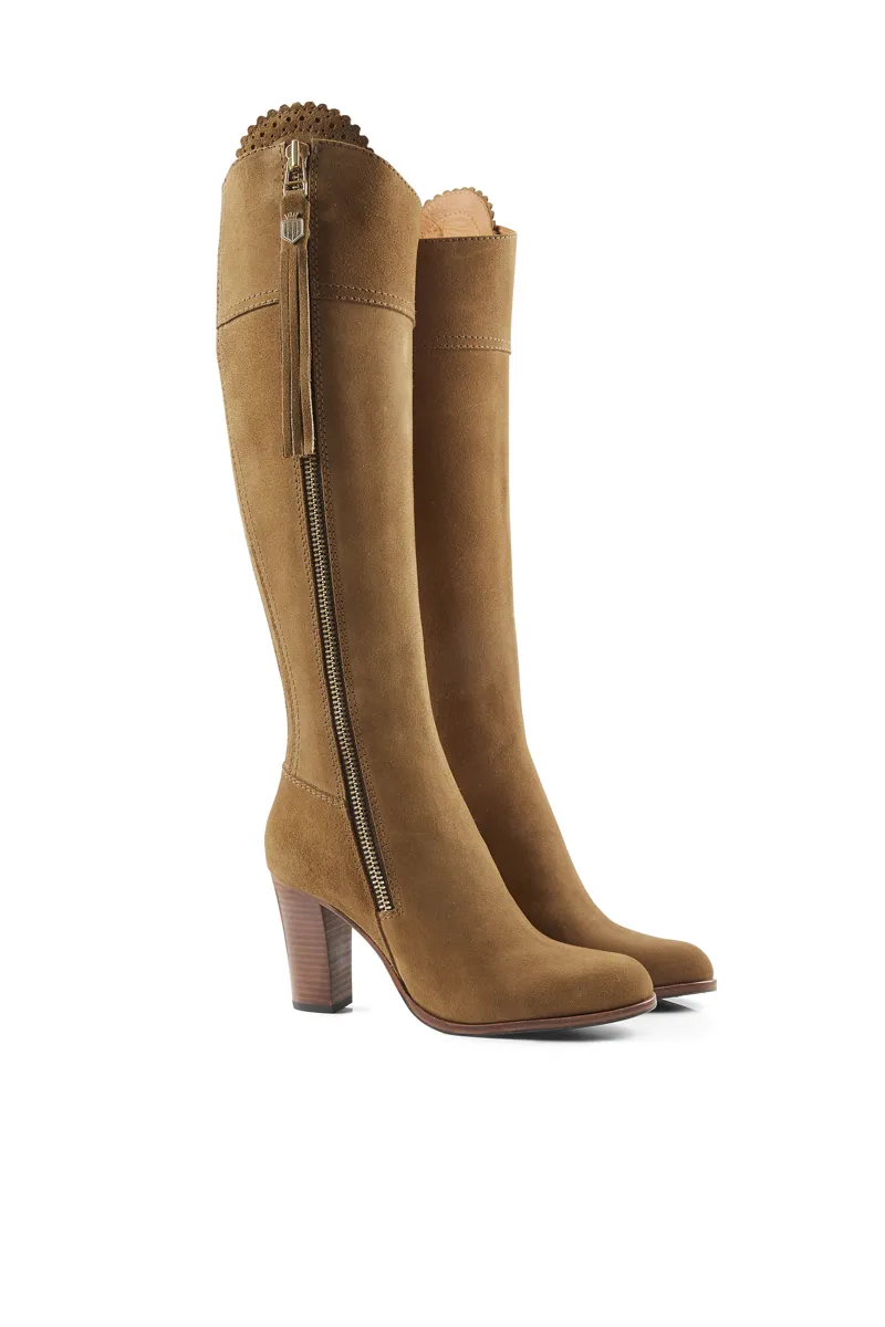 Fairfax and Favor High Heeled Regina Suede Regular Fit Tan-1